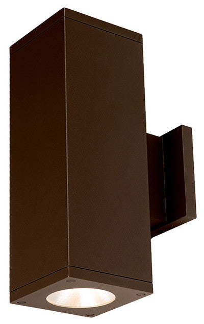 Cube Architectural 5" LED Wall-Light Straight 18 Deg Beam 3000K 90 CRI, Bronze