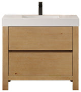 Cascadia Bathroom Vanity, Weathered Fir, 36", No Mirror