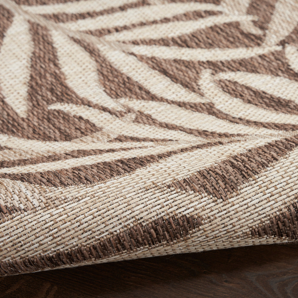 Nourison Garden Oasis 10' x 14' Mocha Tropical Rug