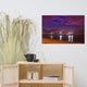 The Pier at Woodland Beach Night Coastal Photo Unframed Wall Art Print, 24" X 36"