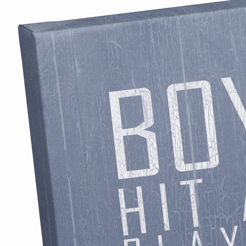 Boy Rules 16x20 Canvas Wall Art