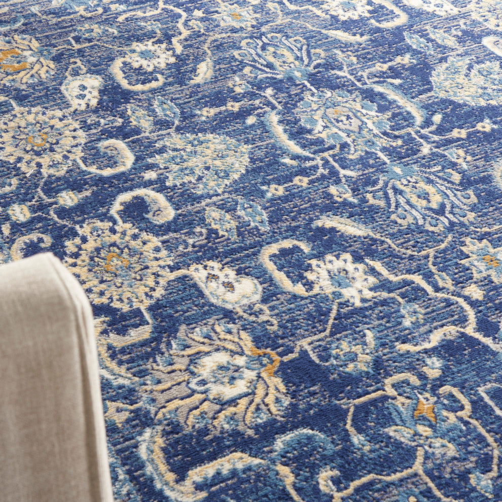 Nourison Home 6'x9' Grafix GRF24 Navy Blue Persian Area Rug