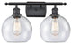 Innovations Lighting 516-2W-BK-G124-8-LED 2 Light 16" Bath Vanity Light