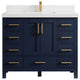 Willow Collections Malibu Vanity, Navy Blue, White Quartz, 42"