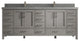 Malibu 84 Double Sink Bath Vanity in Elephant Skin Gray 2" Piatra Gray