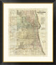 "Map of Chicago, 1857" Framed Digital Print by Rufus Blanchard, 34x40"
