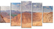 Clay Rocks around Riyadh City, Landscape Canvas Art Print, 60"x32", 5 Panels