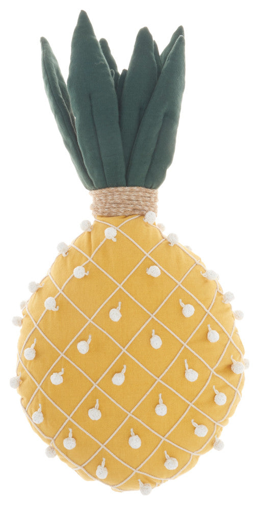 Nourison Home 20"x12" Mina Victory Plush Lines Pineapple Yellow Throw Pillows