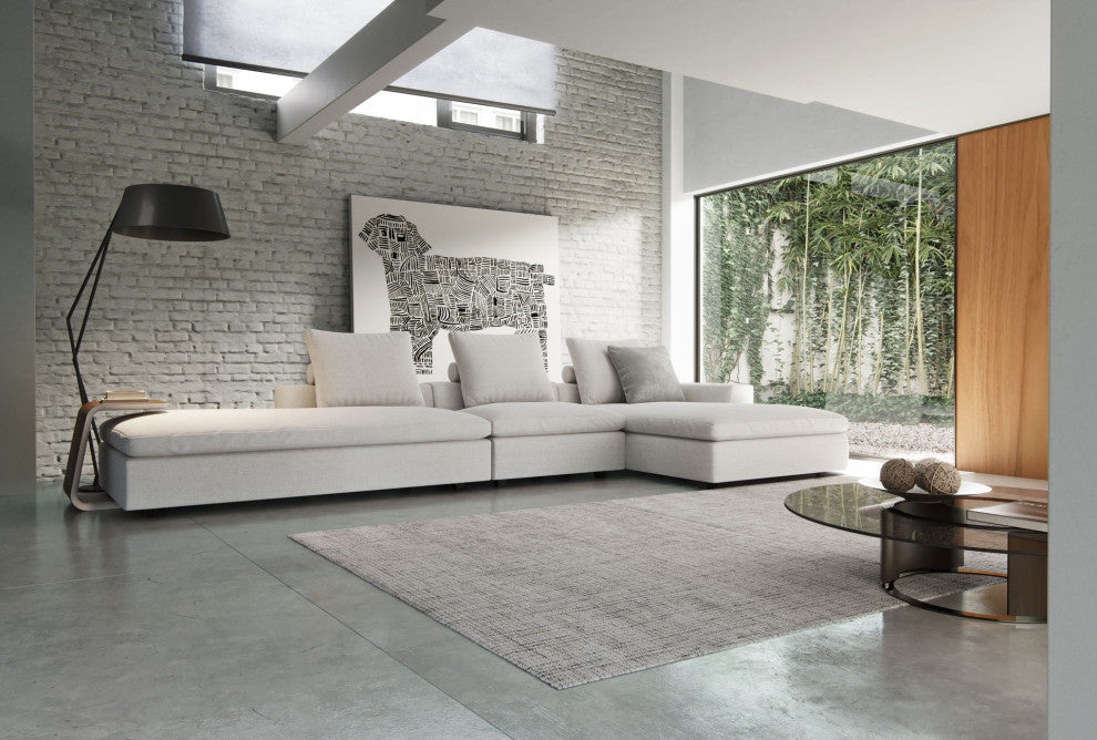 Lucerne Modular Chaise, Ashen Fabric, Ashen Fabric, Set12a-3pc
