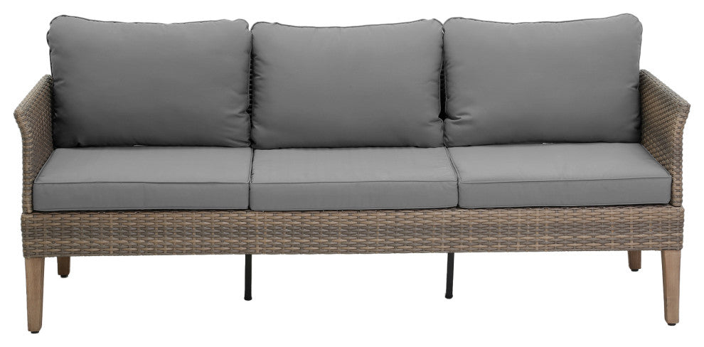 Isla 7-Piece Outdoor Conversation Set With Club Chairs, Loveseat, Stone