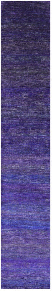 2' 8" X 15' 10" Runner Wool and Silk Super Savannah Gabbeh Handmade Rug Q8626