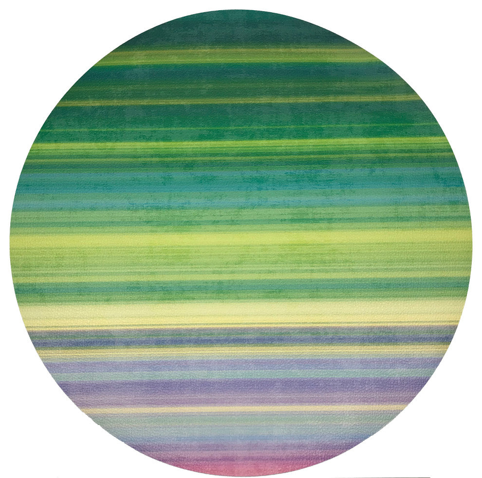 Gradient Greens 16" Round Pebble Placemats, Set of 4