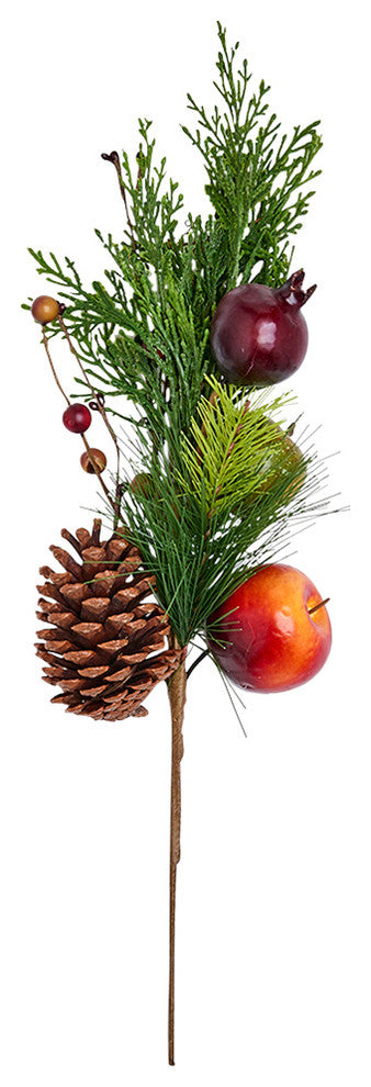 Pine Spray With Apple, 20"