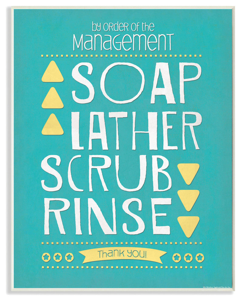 Turquoise "By Order of Management" Bathroom Art Wall Plaque