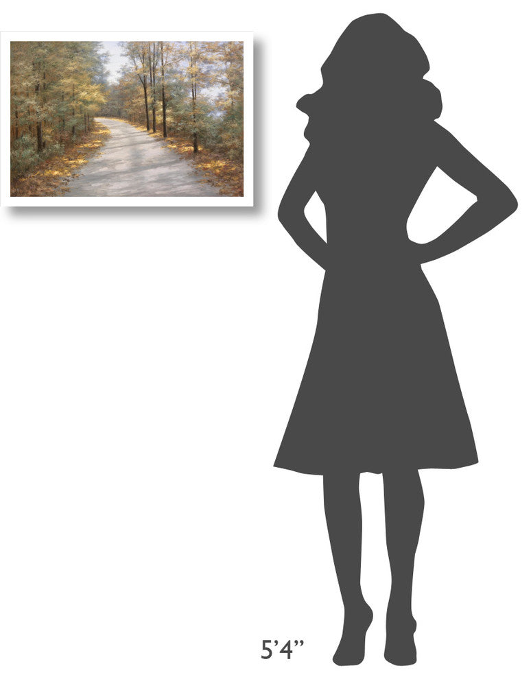 "Walking in Fall" Digital Paper Print by Diane Romanello, 26"x18"