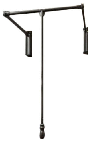 Hardware Resources 1523SC 23"W Pull Down Wardrobe Lift Closet Rod - Polished
