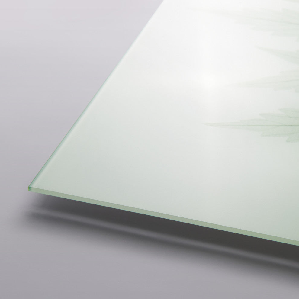 "Green Flower" Frameless Free Floating Panel Graphic Wall Art, 16"x20"