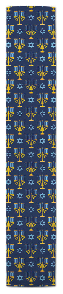 Menorah Print Table Runner, 16"x72"