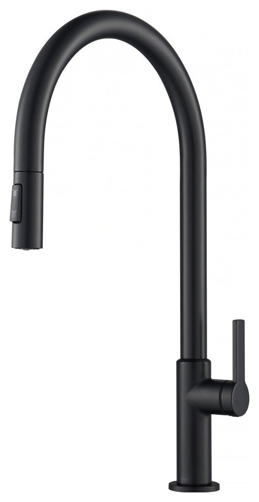 Oletto Pull-Down 1-Hole Kitchen Faucet, Matte Black, Model Kpf-2821mb