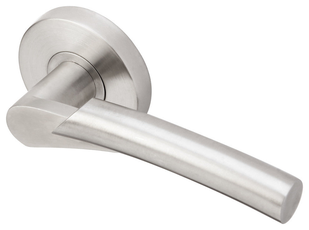 Phoenix Lever, Tubular Privacy, Satin Stainless Steel, 2-3/4" Backset