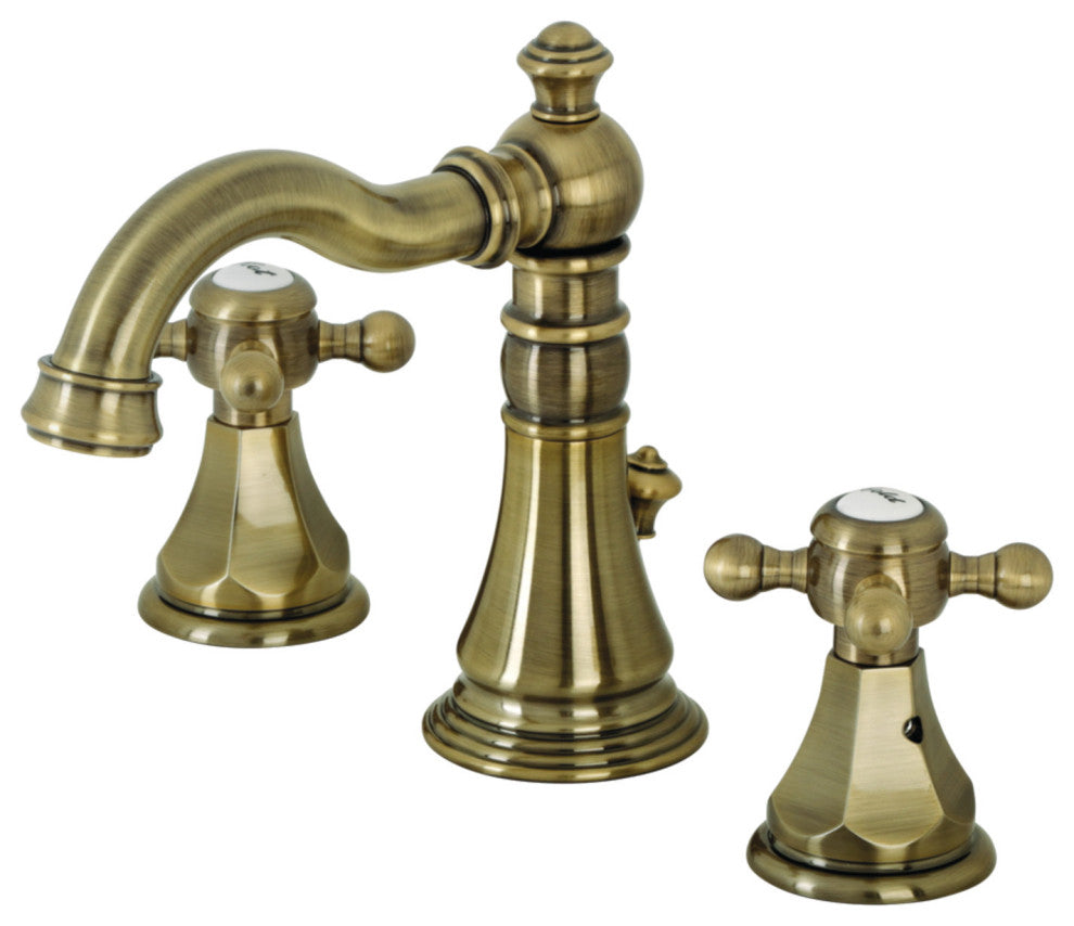 FSC19733BX Widespread Bathroom Faucet With Pop-Up Drain, Antique Brass