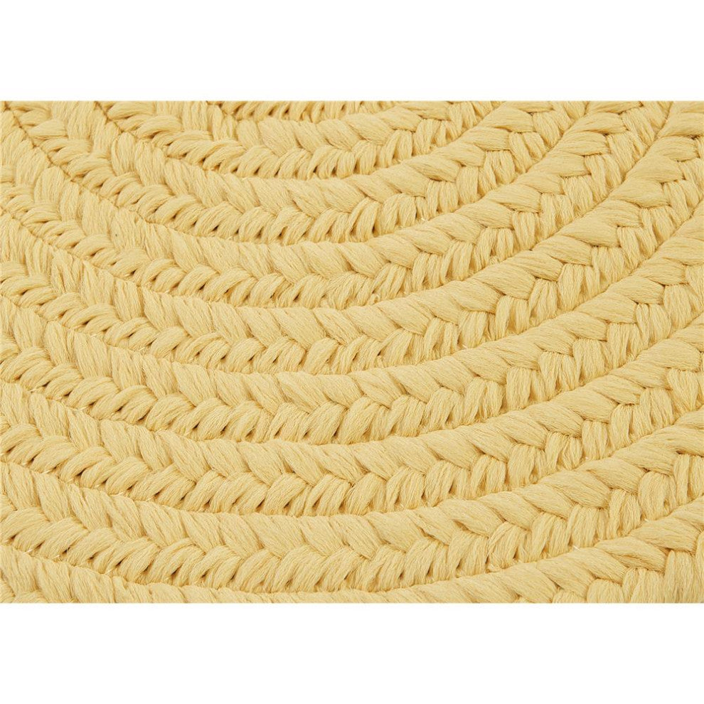Colonial Mills Rug Reversible Flat-Braid, Oval Runner Yellow Runner, Oval