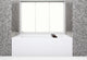 Cube Bath 14 60x30x18, Matte, Brushed Nickel Overflow