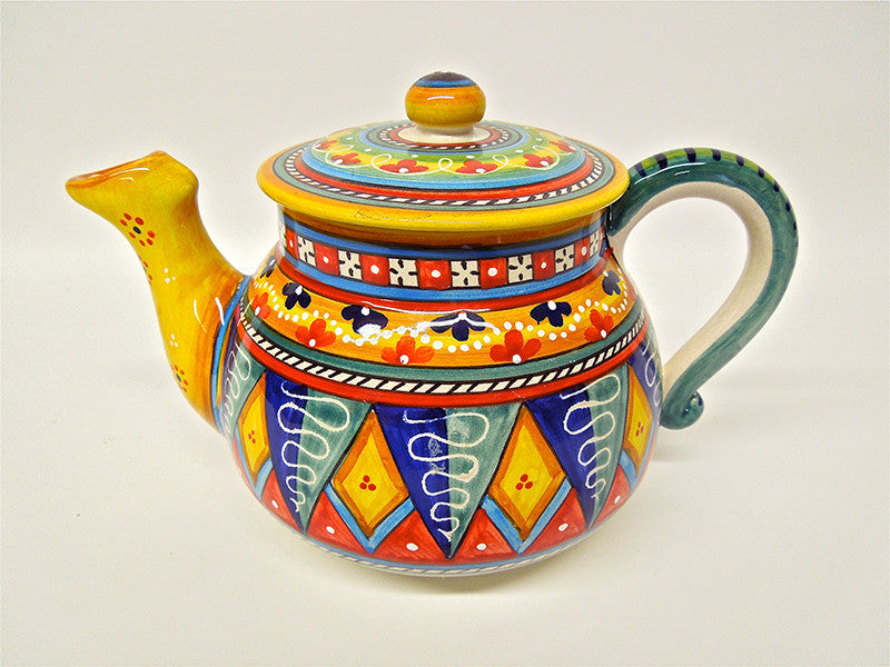 Deruta Ceramiche Sberna Antico Geometrico Teapot