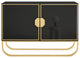 Nicole Miller Jacelynn Sideboard, Black/Gold, 2-Door