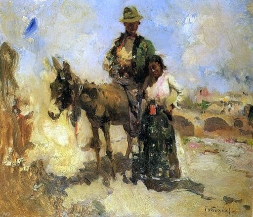 Jose Navarro Llorens Jitanos, 20"x25" Gallery Wrapped Canvas Print