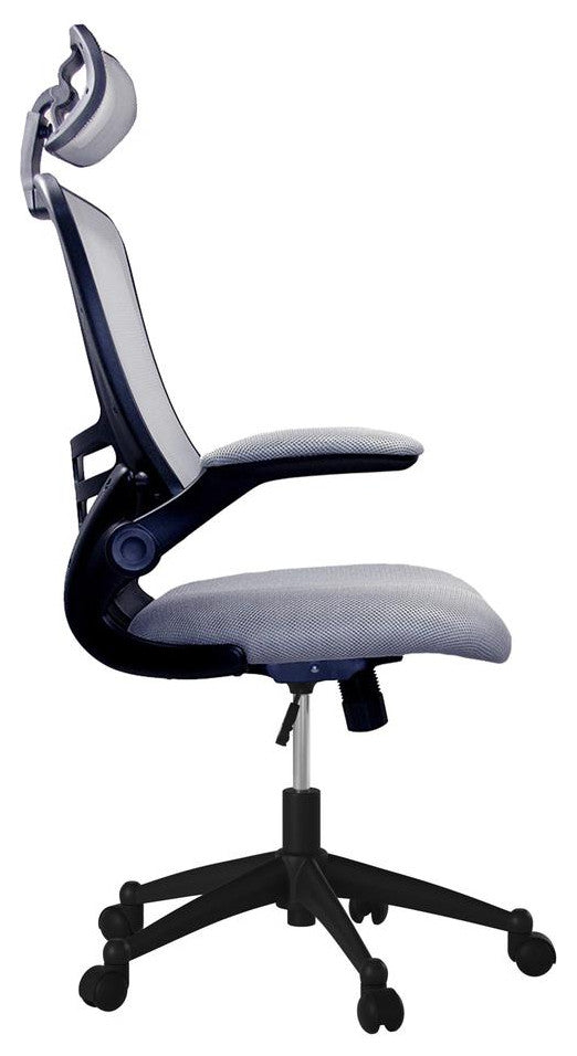 Modern High-Back Mesh Executive Office Chair With Headrest And Flip Up Arms