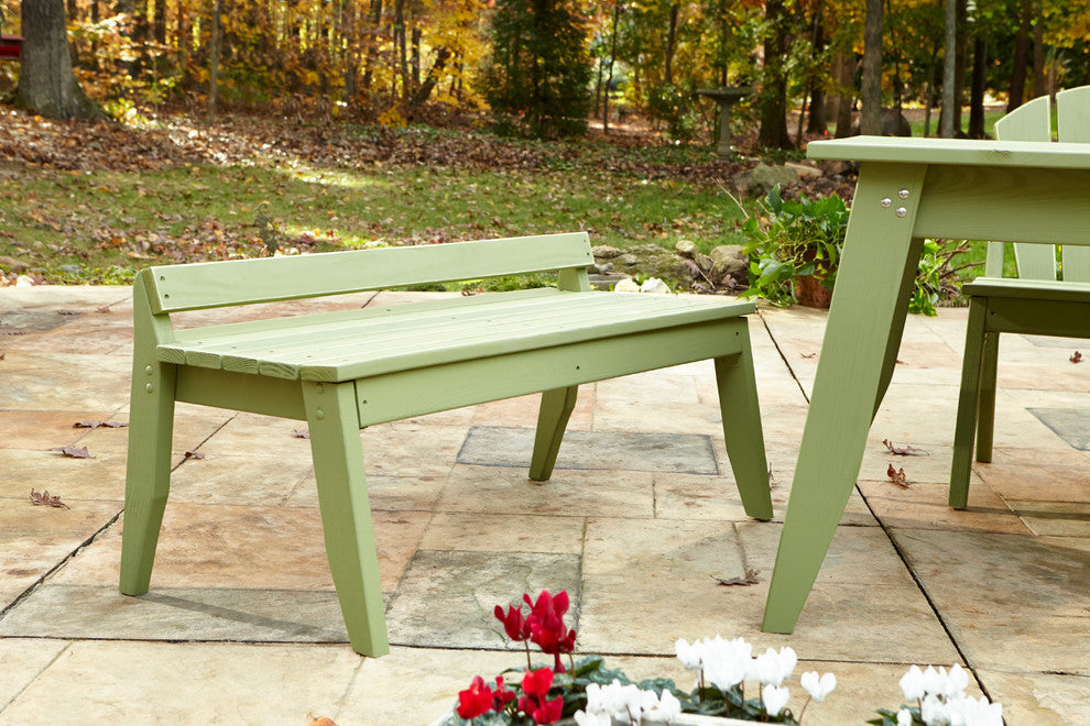 Plaza 2-Seat Bench No Back, B.T. Blue (Distressed)