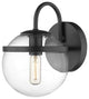 Innovations 350-1W-BK-CL-LED Sands 1 Light 5.875" Bath Vanity Light, Matte Black