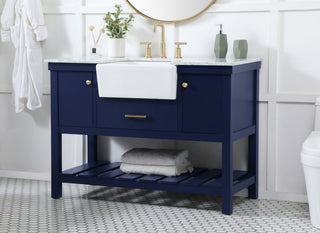 Home Living 22" Farmhouse Blue-Light Bathroom Vanity
