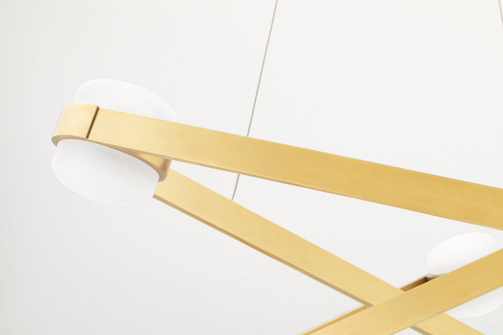 Orbit 6-Light Chandelier Aged Brass Finish