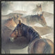 "Tired Horses" Framed Canvas Giclee by Huseyin Taskin, 19x19"