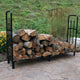 Sunnydaze Outdoor Decorative Firewood Log Rack with Waterproof Cover - 6-Foot