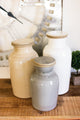 Set of Three Ceramic Canisters-one Each Color