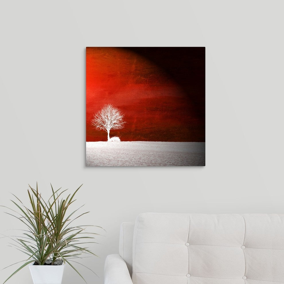 "Sensation in Red" Wrapped Canvas Art Print, 20"x20"x1.5"