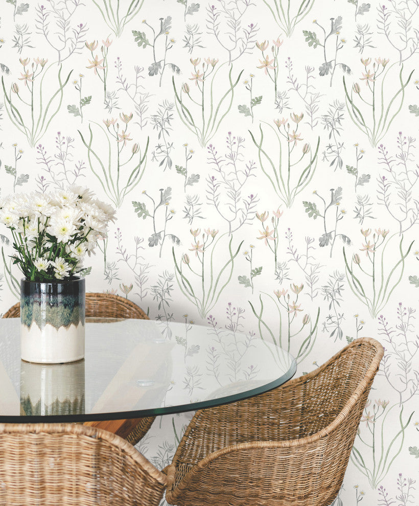 Lavender Alpine Botanical Peel & Stick Wallpaper