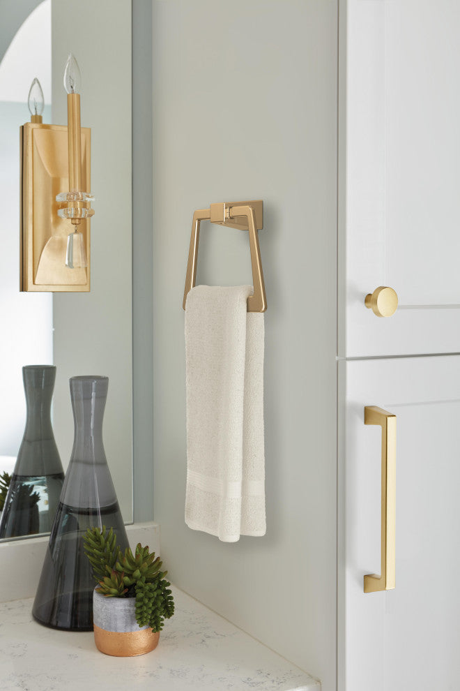Amerock Blackrock Contemporary Towel Ring, Champagne Bronze