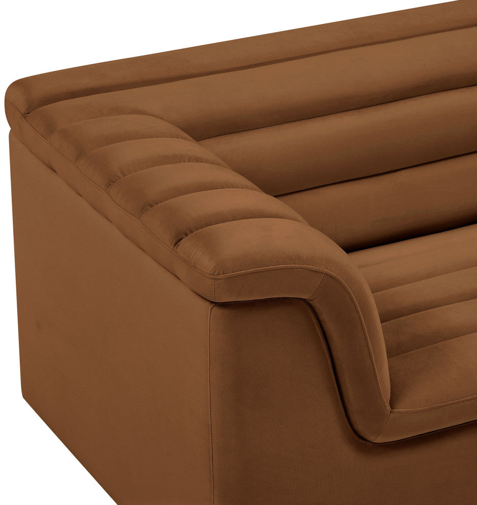 Cascade Upholstered Set, Saddle, Velvet, Chair