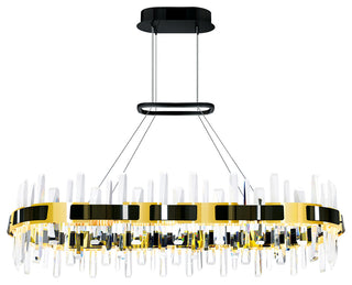 Aya LED Integrated Pearl Black Chandelier
