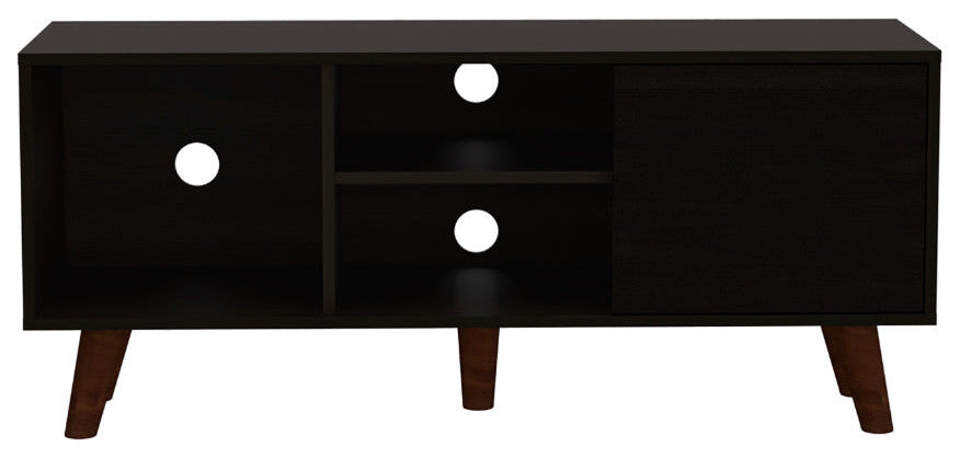 Tampa 2 Piece Living Room Set, TV Stand and Coffee Table, Black/Espresso
