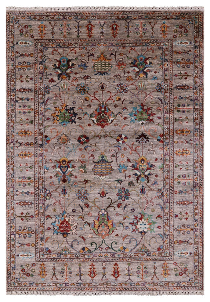 Persian Tabriz Handmade Wool Rug 5' 9" X 8' 0" Q11269