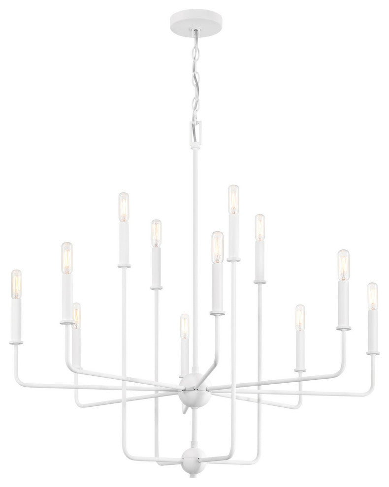 Avondale 12-Light Chandelier, Bisque White