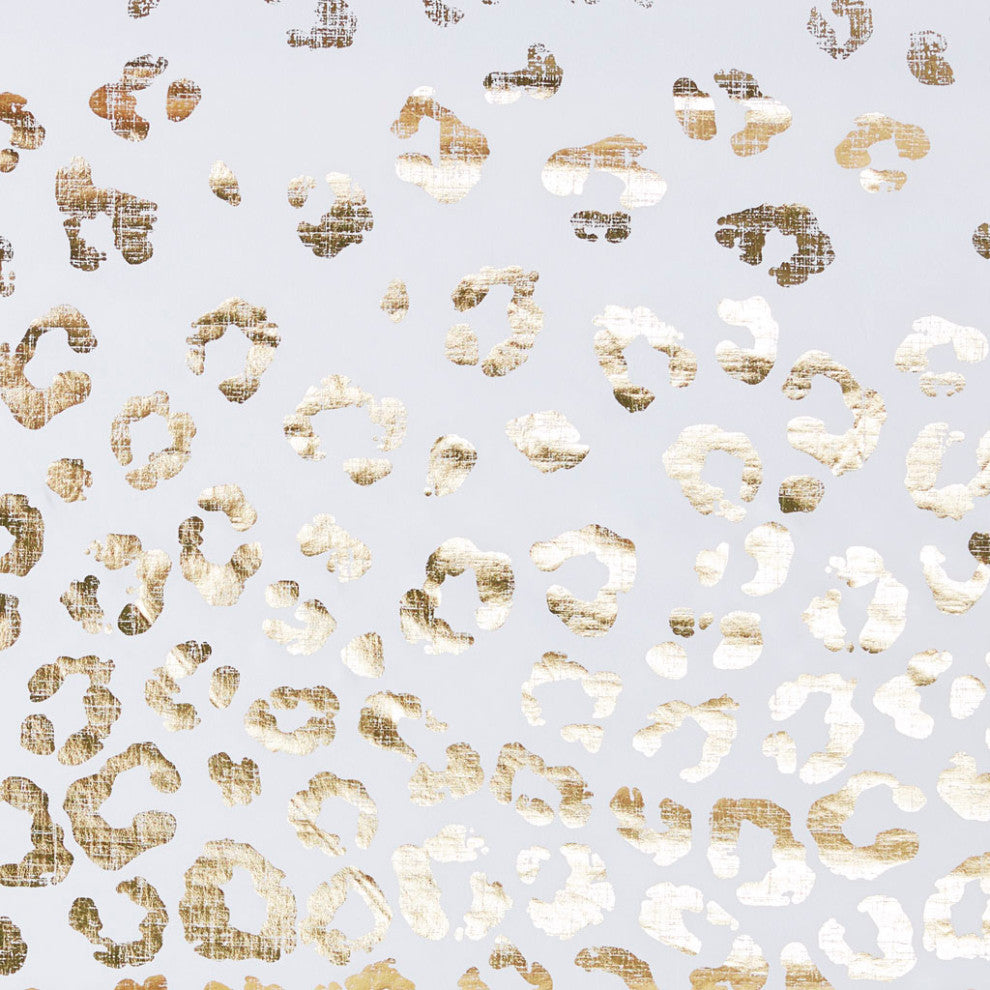 Intelligent Design Lillie Gold Metallic Leopard Print Blackout Panel, 50"w X 63"