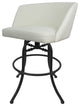 Swivel Tilt Counter 26" or 30" Metal Bar Stool - Joey with Black Base, Snow Whit