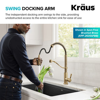 KRAUS Torak Commercial Style 2-Function 1-Handle Pull Down Kitchen Faucet SFBBMB