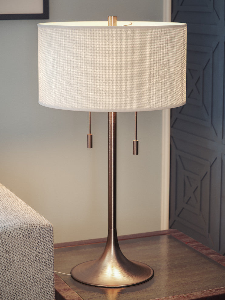 Kenroy 21404AB 2-Light Table Lamp, Stowe